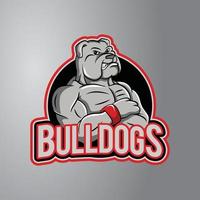 bulldog illustratie ontwerp insigne vector