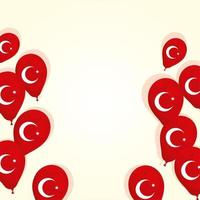 vlag van turkije op ballonnen vector