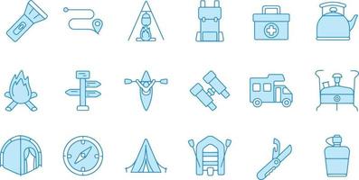 camping iconen vector ontwerp