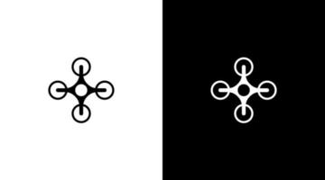 dar logo monogram zwart en wit icoon illustratie stijl ontwerpen Sjablonen vector