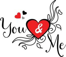 kalligrafisch valentijn. typografie valentijn. gelukkig Valentijn dag. vector