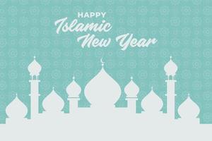 gelukkig Islamitisch nieuw jaar vlak illustratie vector
