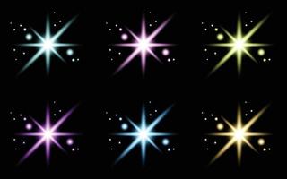 schittering ster sprankelend gloed licht effect reeks vector