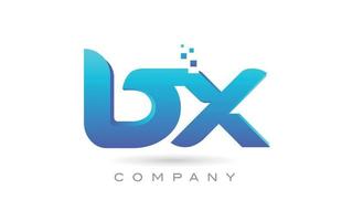 bx alfabet brief logo icoon combinatie ontwerp. creatief sjabloon voor bedrijf en bedrijf vector