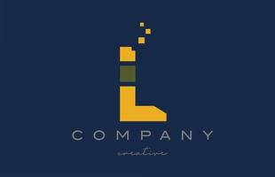 geel dots l alfabet brief logo icoon ontwerp. sjabloon ontwerp voor bedrijf of bedrijf vector