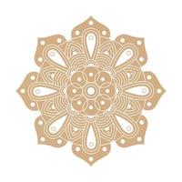 decoratieve bloemen gouden mandala vector