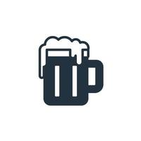 bier kop icoon in modieus vlak stijl geïsoleerd Aan wit achtergrond. het kan worden gebruikt voor topics Leuk vinden vieringen en partijen. vector