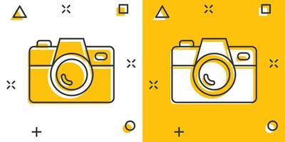 camera apparaat teken icoon in grappig stijl. fotografie vector tekenfilm illustratie Aan wit geïsoleerd achtergrond. cam uitrusting bedrijf concept plons effect.