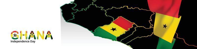achtergrond van Ghana onafhankelijkheid dag, naar herdenken de groot dag van Ghana vector