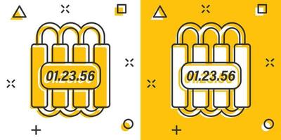 bom icoon in grappig stijl. dynamiet tekenfilm vector illustratie Aan wit geïsoleerd achtergrond. c4 tnt plons effect bedrijf concept.