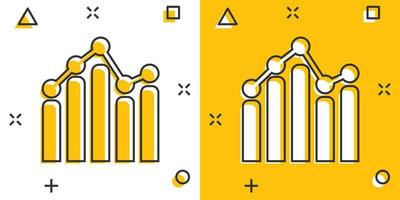 vector tekenfilm bedrijf diagram icoon in grappig stijl. tabel teken illustratie pictogram. diagram bedrijf plons effect concept.