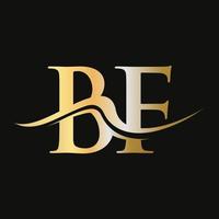 brief bf logo ontwerp monogram bedrijf en bedrijf logotype vector