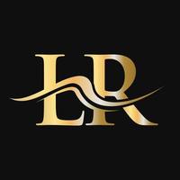 brief lr logo ontwerp monogram bedrijf en bedrijf logotype vector