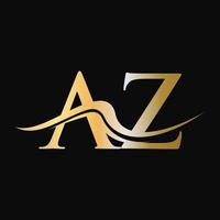 brief az logo ontwerp monogram bedrijf en bedrijf logotype vector