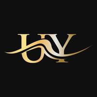 brief vy logo ontwerp sjabloon monogram bedrijf en bedrijf logotype vector