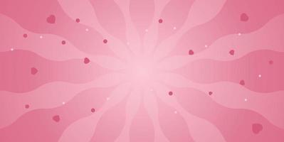 roze valentijnsdag dag achtergrond met harten vector