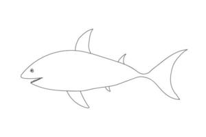 vector delen illustratie. tekening vector haai geïsoleerd.