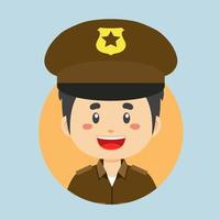 avatar van een Politie karakter vector