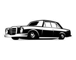 luxe wijnoogst auto silhouet logo vector concept geïsoleerd insigne embleem