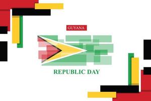 Guyana republiek dag achtergrond. vector