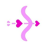 pijl icoon solide roze stijl Valentijn illustratie vector element en symbool perfect.