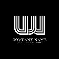 uv eerste logo ontwerpen, creatief monogram logo sjabloon vector