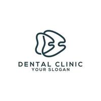 gemakkelijk creatief tandheelkundig kliniek logo inspiratie vector
