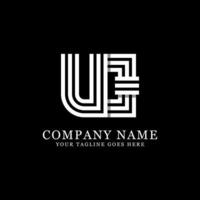 uq eerste logo ontwerpen, creatief monogram logo sjabloon vector