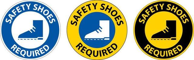 etiket verdieping teken, veiligheid schoenen verplicht vector