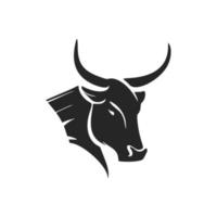 gemakkelijk nog krachtig zwart en wit stier logo. ideaal voor een breed reeks van industrieën. vector