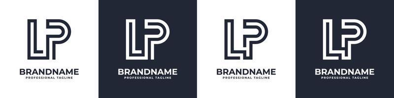 gemakkelijk lp monogram logo, geschikt voor ieder bedrijf met lp of pl voorletter. vector