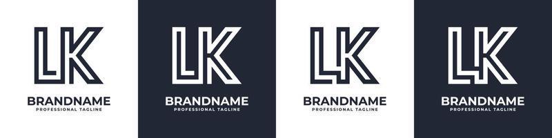 gemakkelijk lk monogram logo, geschikt voor ieder bedrijf met lk of kl voorletter. vector