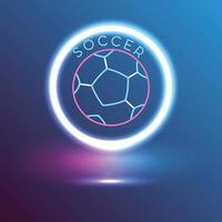 neon voetbal bal sociaal media voeden sjabloon vector