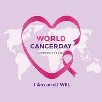 wereld kanker dag campagne logo. wereld kanker dag poster of banier achtergrond vector illustratie