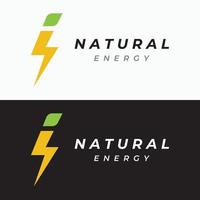 creatief elektrisch of natuurlijk energie flash of bliksem logo sjabloon, creatief, bliksemschicht symbool.logo voor elektriciteit, bedrijf en bedrijf. vector