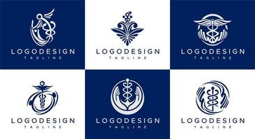 medisch logo symbool ontwerp set. apotheek logo ontwerp verzameling. vector