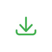 eps10 groen vector downloaden lijn kunst abstract icoon of logo geïsoleerd Aan wit achtergrond. neerwaartse pijl schets symbool in een gemakkelijk vlak modieus modern stijl voor uw website ontwerp, en mobiel app