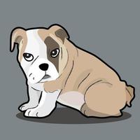 schattig Frans bulldog tekenfilm geïsoleerd vector