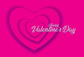 Valentijnsdag achtergrond met roze hartvorm vector