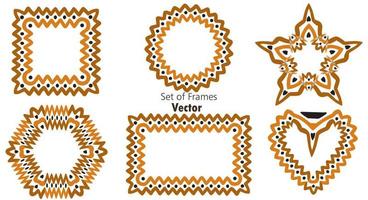 set decoratieve vintage kaders en randen set vector