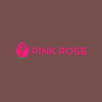 abstract modern roze roos logo ontwerp vector