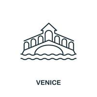 Venetië icoon van Italië verzameling. gemakkelijk lijn Venetië icoon voor Sjablonen, web ontwerp en infographics vector