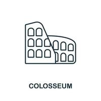 colosseum icoon van Italië verzameling. gemakkelijk lijn colosseum icoon voor Sjablonen, web ontwerp en infographics vector