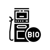 benzine gas- station glyph icoon vector illustratie