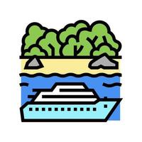 tropisch reis vakantie kleur icoon vector illustratie