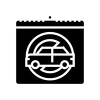 wereld autovrij dag glyph icoon vector illustratie