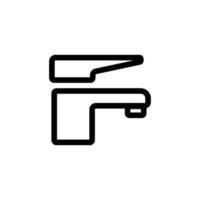 water mixer pictogram vector. geïsoleerde contour symbool illustratie vector