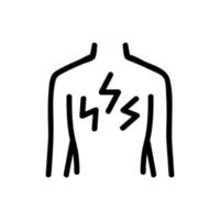 scheuren hoesten in menselijk longen icoon vector schets illustratie