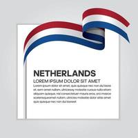 Nederland abstract golfvlag lint vector