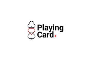 spelen kaart poker spel logo vector icoon illustratie